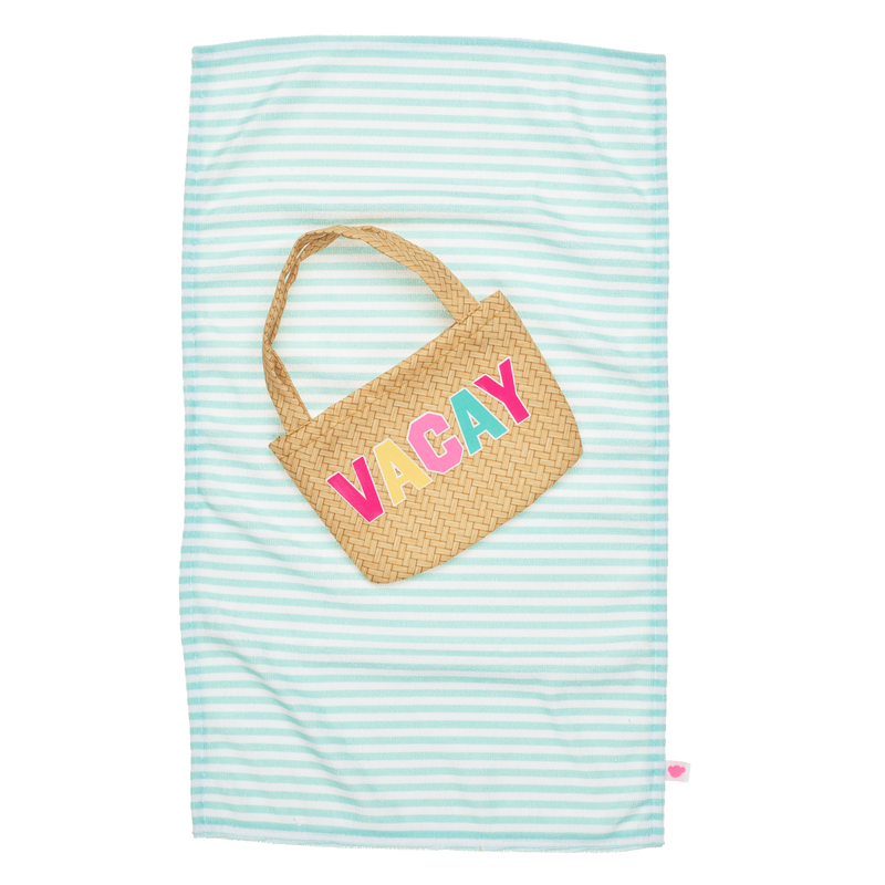 Woven Vacay Tote and Towel Set