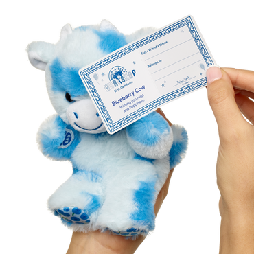 Build-A-Bear Mini Beans® 蓝莓奶牛毛绒玩具