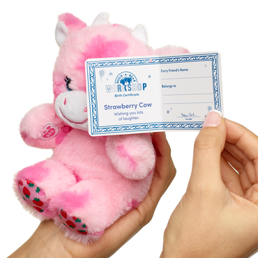 Build-A-Bear Mini Beans® 草莓奶牛毛绒玩具