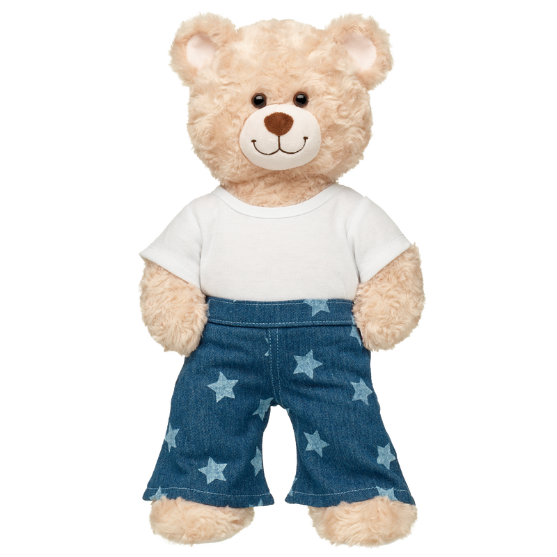 Star Print Flared Jeans