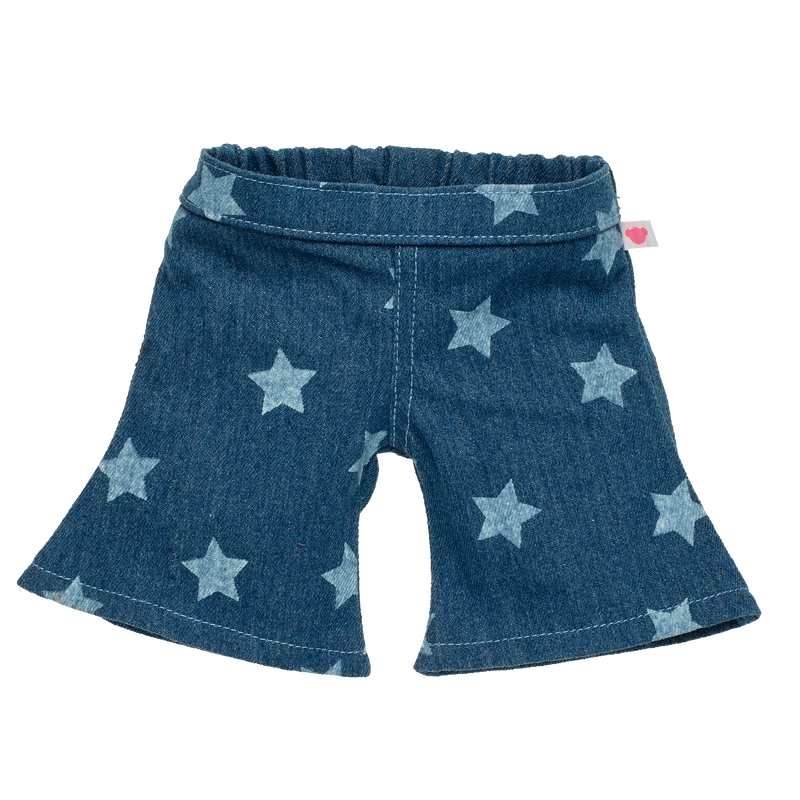 Star Print Flared Jeans