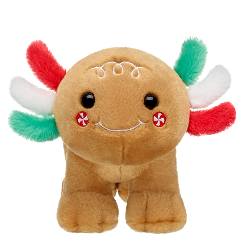 Gingerbread Axolotl Stuffed Animal
