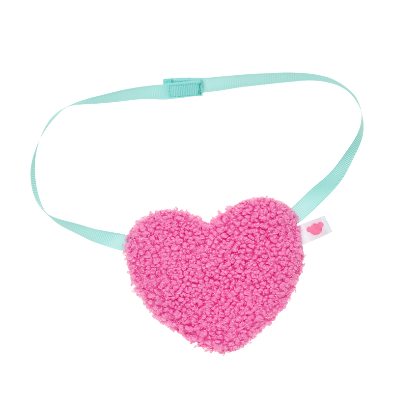 Pink Sherpa Heart Crossbody Bag
