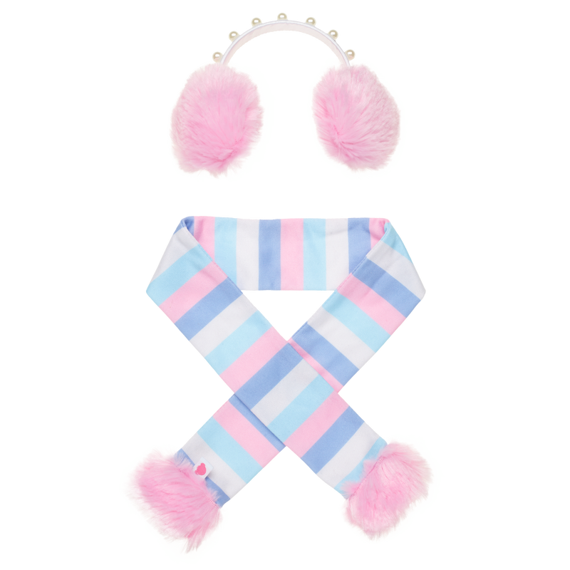 Pearl Earmuffs and Scarf Set