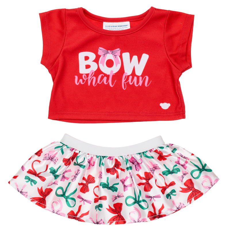 Bow What Fun Skirt and T-Shirt Outfit