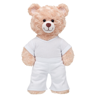 White Denim Flared Bear Jeans