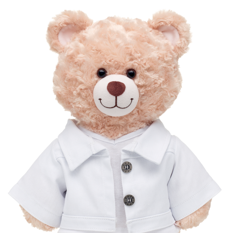 White Denim Teddy Bear Jean Jacket