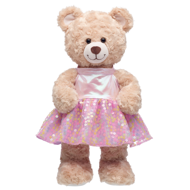 Flower Sequin Teddy Bear Dress