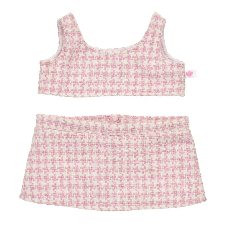 Pink Check Tweed Easter Outfit