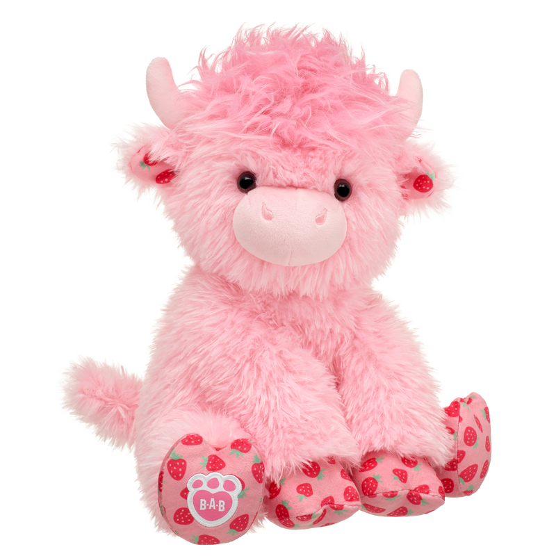 Strawberry Highland Cow Stuffed Animal