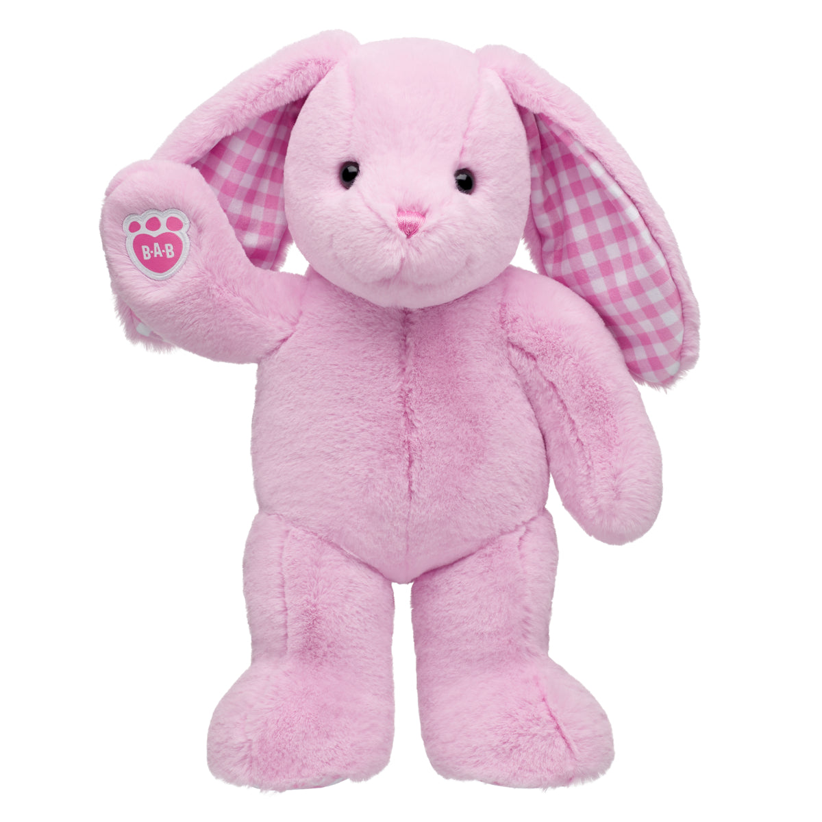 Pink Gingham Pawlette Bunny Plush
