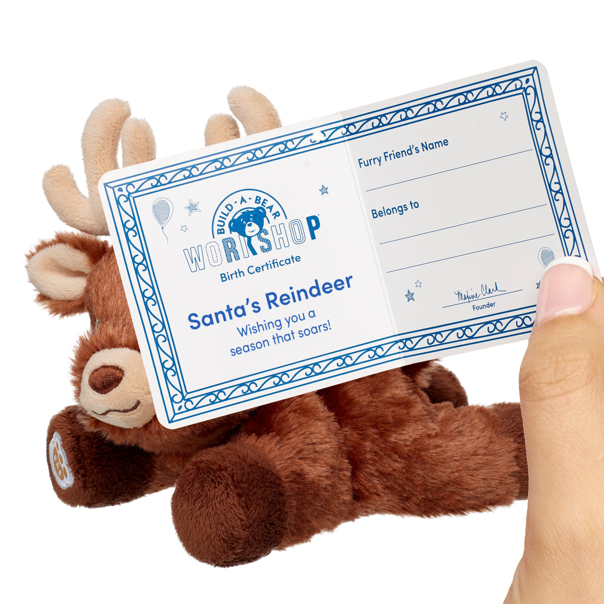 Build-A-Bear Mini Beans® Santas Reindeer Stuffed Animal