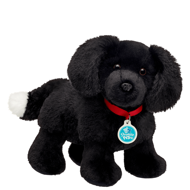 Black stuffed dog shop