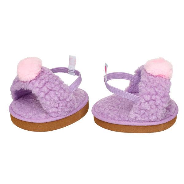 Purple Pom Pom Slippers - Build-A-Bear Workshop Australia