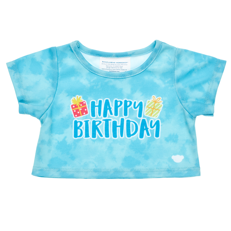 Blue Tie-Dye Birthday T-Shirt
