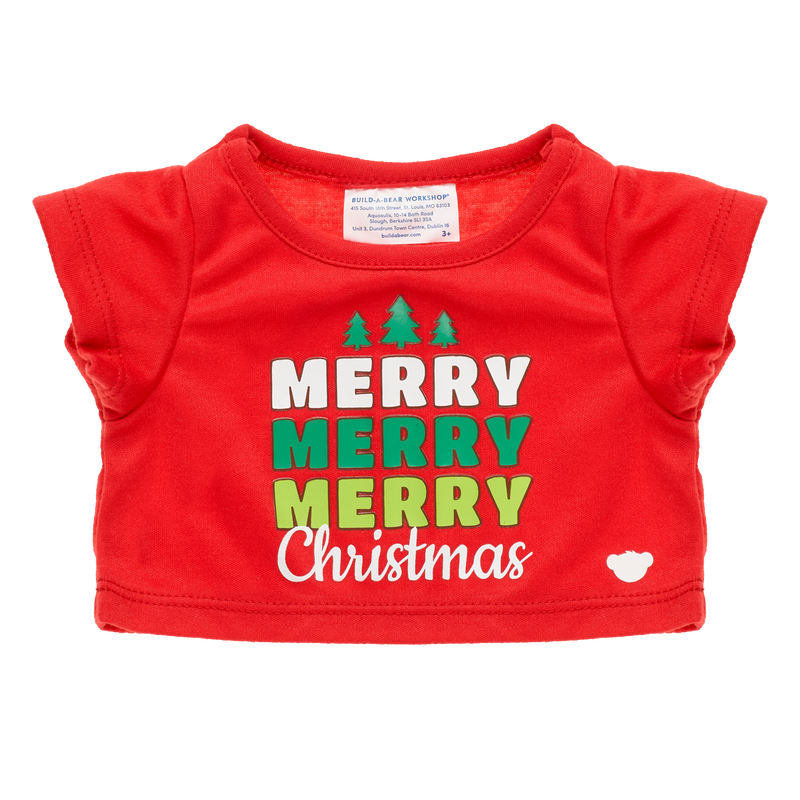 Merry Merry Merry Christmas Tee - Build-A-Bear Workshop Australia