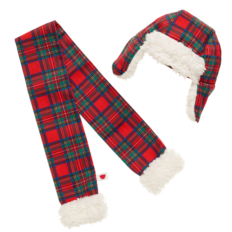 Tartan Hat and Scarf Set