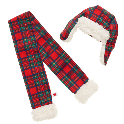 Tartan Hat and Scarf Set