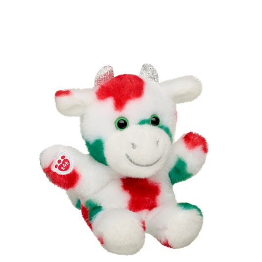 Build-A-Bear Mini Beans Mooey Christmas Cow Soft Toy