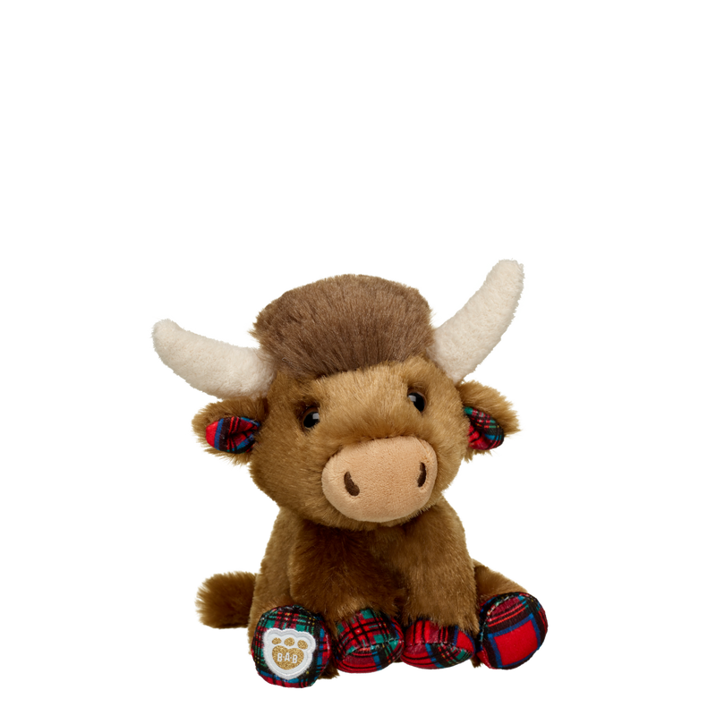 Build-A-Bear Mini Beans Tartan Highland Cow Stuffed Animal - Limited Edition - Build-A-Bear Workshop Australia