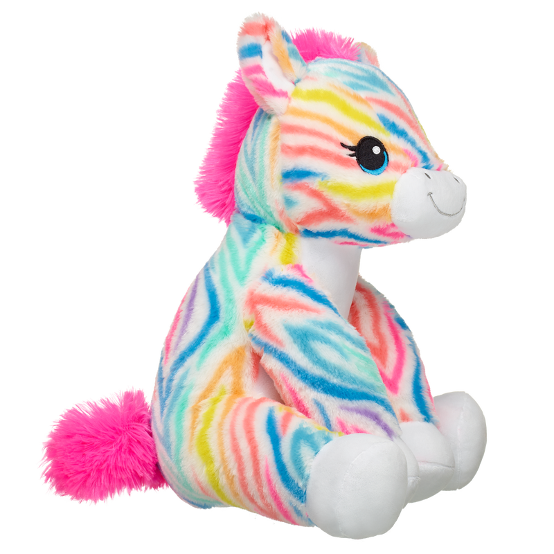 Rainbow Stripes Zebra Stuffed Animal - Build-A-Bear Workshop Australia