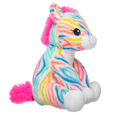 Rainbow Stripes Zebra Stuffed Animal - Build-A-Bear Workshop Australia