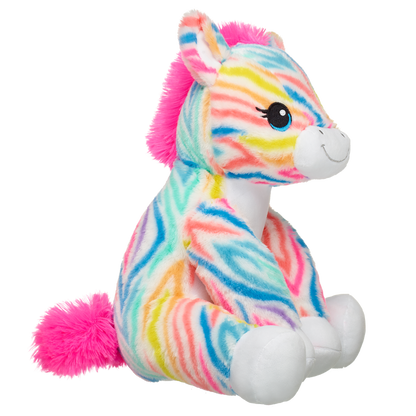 Rainbow Stripes Zebra Stuffed Animal - Build-A-Bear Workshop Australia