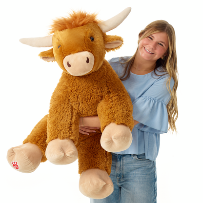 Giant Shaggy Highland Cow Stuffed Animal - Build-A-Bear Workshop Australia