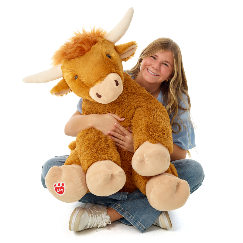 Giant Shaggy Highland Cow Stuffed Animal Build-A-Bear Workshop