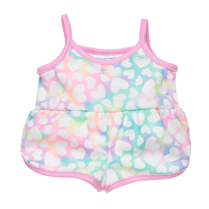 Tie-Dye Hearts Romper