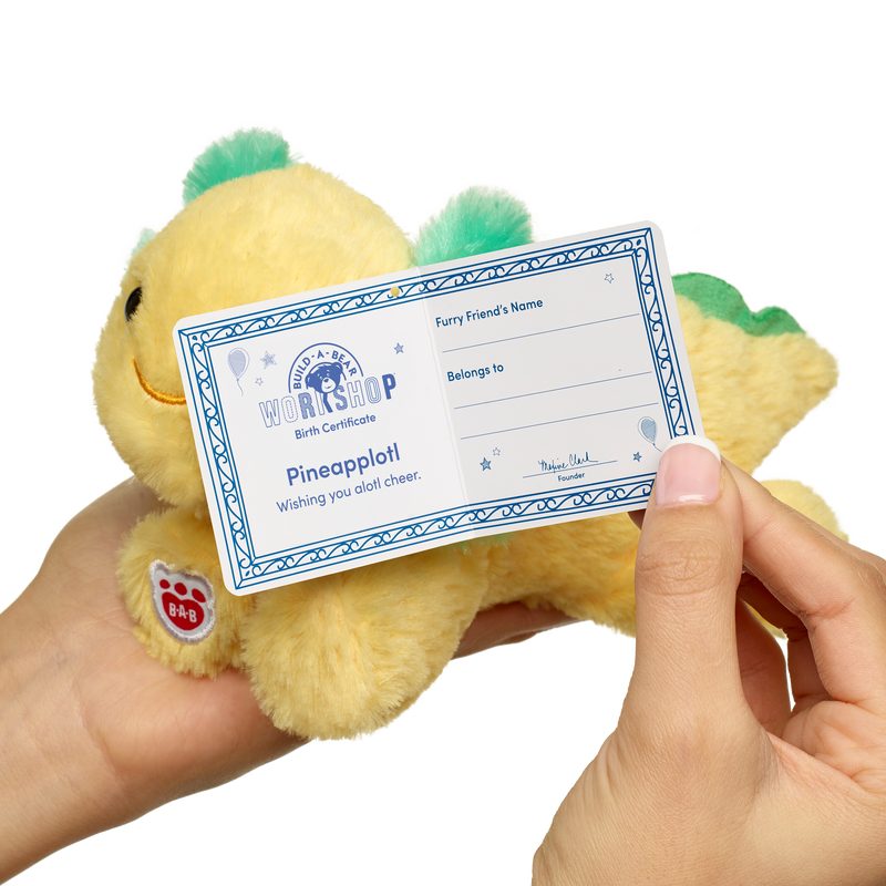 Build-A-Bear Mini Beans® Pineapple Axolotl Stuffed Animal