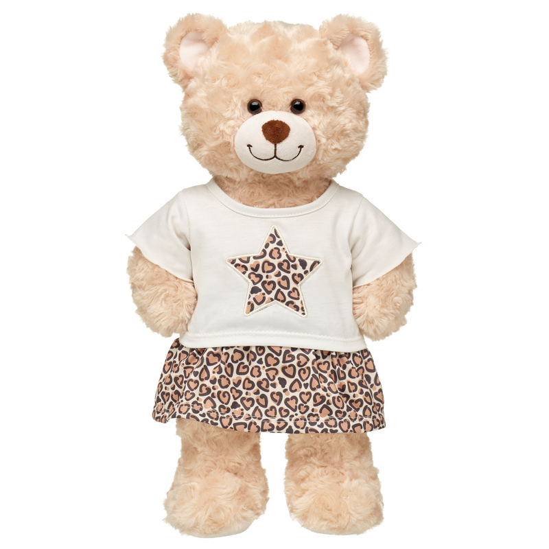 Leopard Print Star Skirt Set