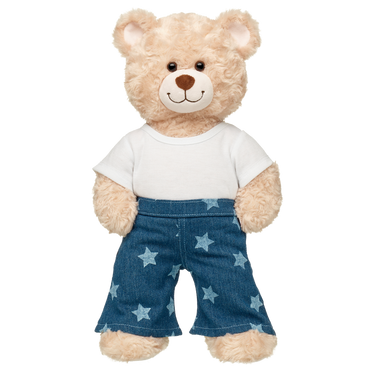 Star Print Flared Jeans