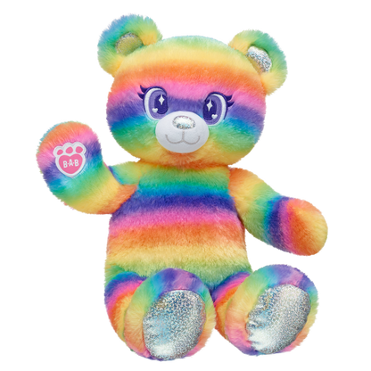 Rainbow Stripes Teddy Bear