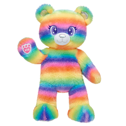 Rainbow Stripes Teddy Bear