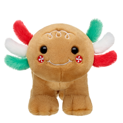 Gingerbread Axolotl Stuffed Animal