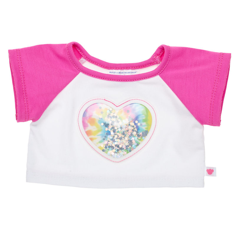 Tie-Dye Sequin Heart T-Shirt