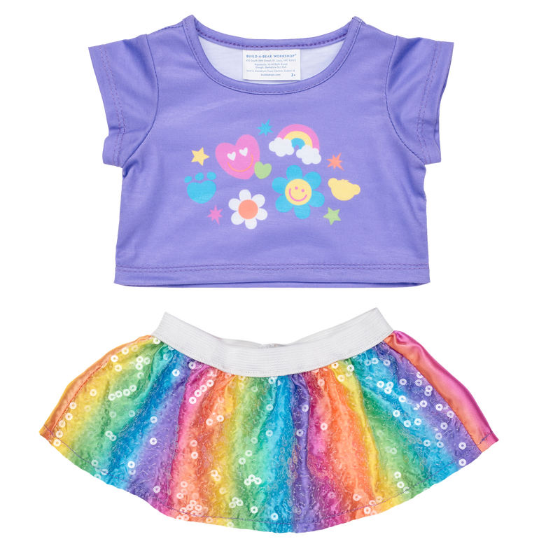Rainbow Smiles Skirt Outfit