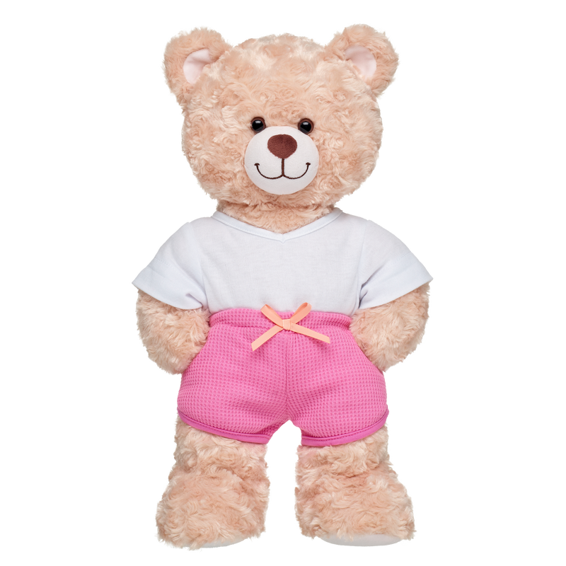 Pink Waffle Knit Shorts