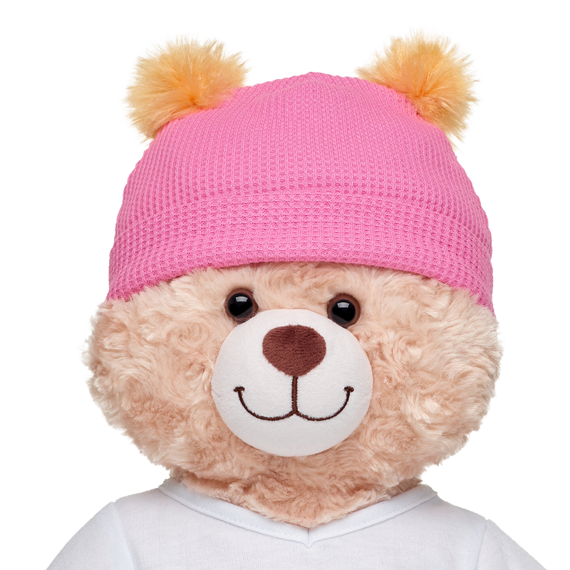 Pink Waffle Knit Beanie