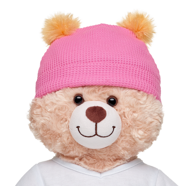 Pink Waffle Knit Beanie