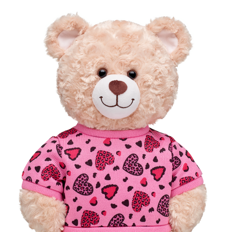 Leopard Print Heart Sweater