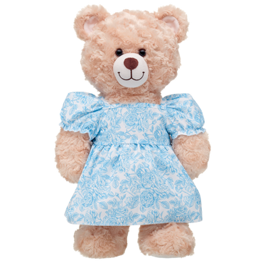 Teddy Bear Sized Blue Floral Dress