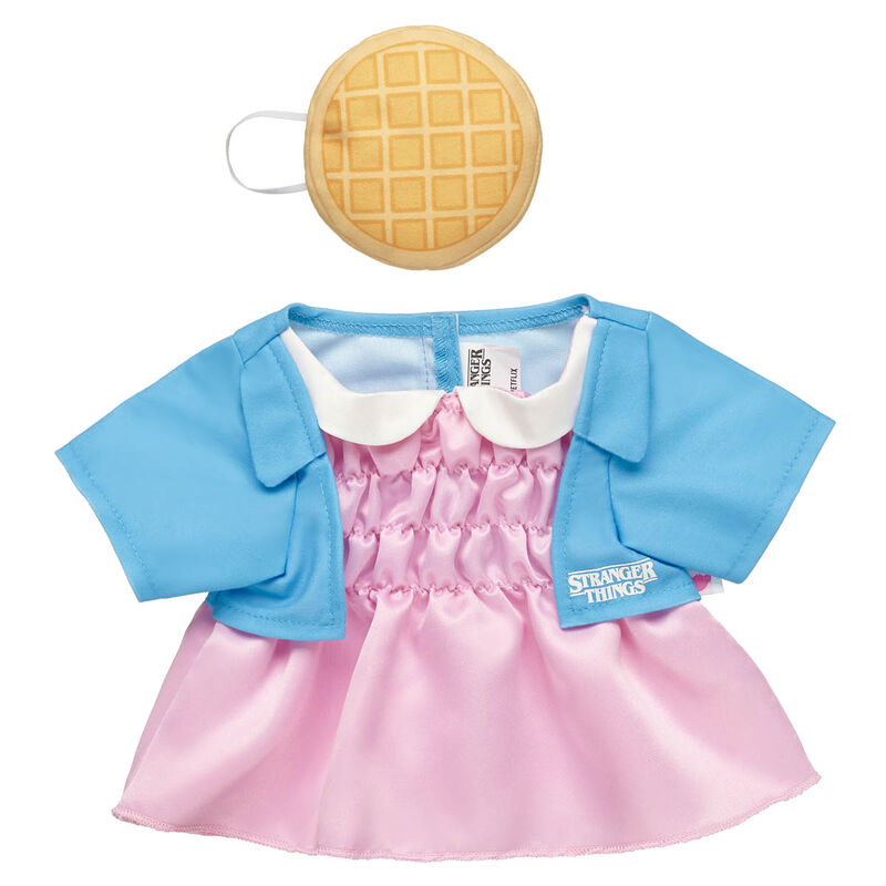 stranger things eleven pink dress Costume Here is the gifted and nave but loyal girl called Eleven from the Netflix series Outfit Millie Bobby Brown Eleven