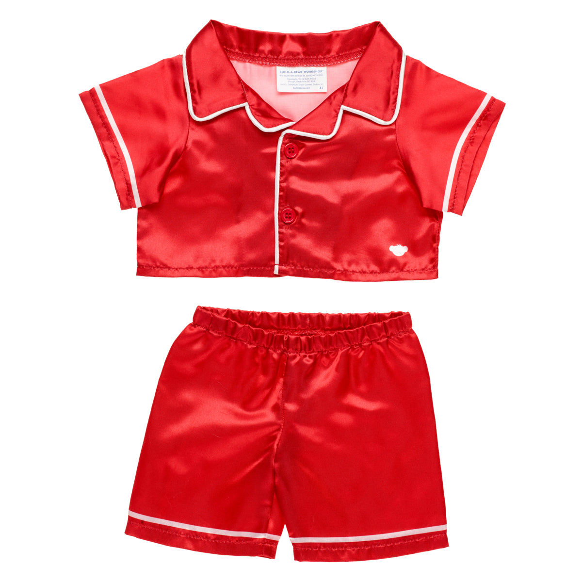 Red Shiny Satin Pyjama Set
