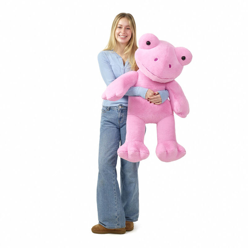 Giant Spring Pink Frog Stuffed Animal - Build-A-Bear Workshop Australia