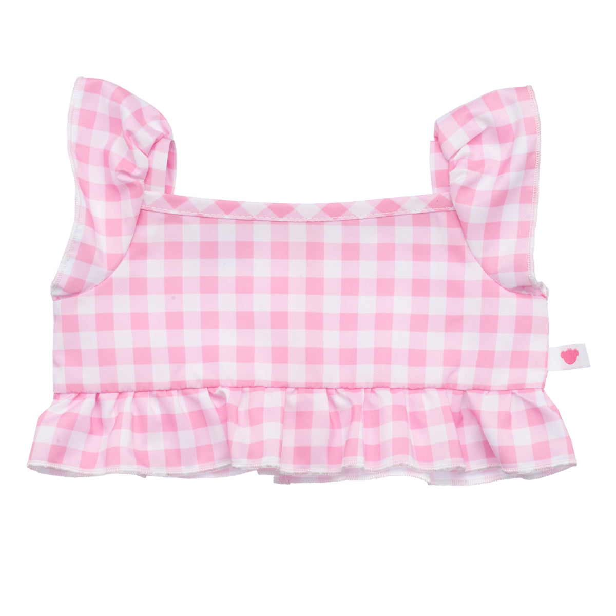 Pink Gingham Ruffle Tank