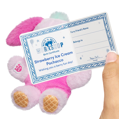 Build-A-Bear Mini Beans® Strawberry Ice Cream Pochacco™ Plush