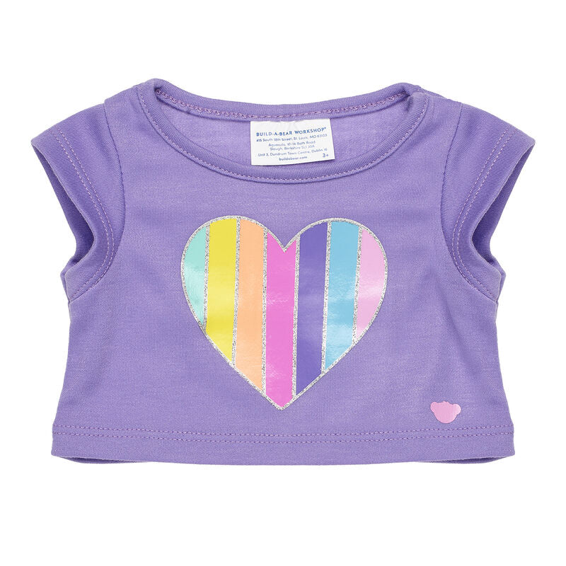 Purple Rainbow Heart T-Shirt