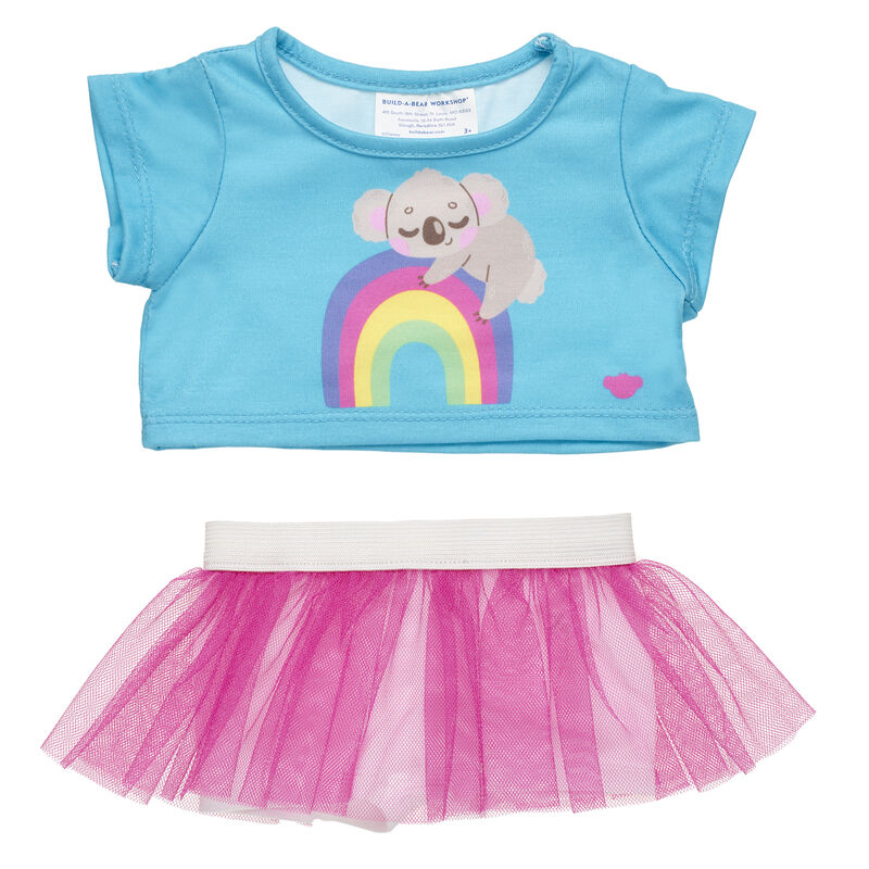 Rainbow Koala Skirt Set